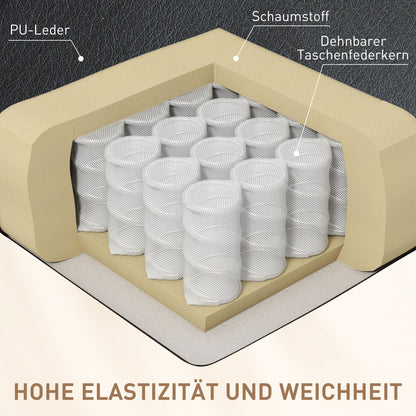 HOMCOM Massagesessel, Relaxsessel, Wippfunktion, 8 Vibrationspunkte, inkl. Fernbedienung, Schwarz