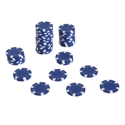 HOMCOM Pokerset, 500 Chips, 2 Kartendecks, 5 Würfel, Aluminium-Koffer, verschließbar