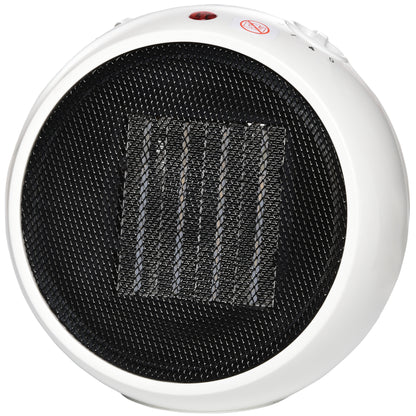 HOMCOM Heizlüfter Heizgerät Elektroheizer Heizer Heizung Wärme 900W/1500W Kunststoff Weiß+Schwarz 22 x 18,5 x 21 cm