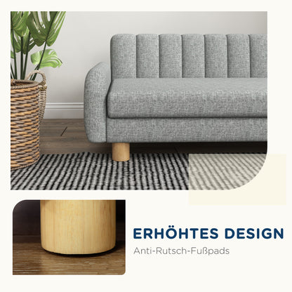 PawHut Hundebett، weiches Kissen، غسالة Bezug، rutschfeste Füße، غراو، 94B x 61T x 40H سم