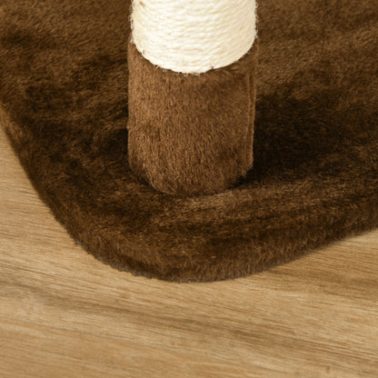 PawHut Kratzbaum mit Katzenhöhle Hängematte XXL Katzenbaum Kletterbaum Kletterbaum für Katzen Mehrstufiges Multiaktivitätszentrum Plüsch Braun 65 x 50 x 153 cm