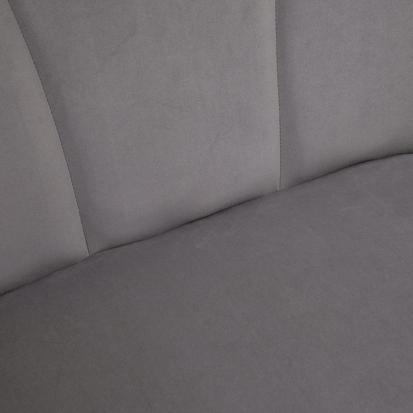 HOMCOM 2-Sitzer-Sofa, Doppelsofa, Zweisitzer Loungesessel im Modern-Design, bis 160 kg belastbar, 132 x 66 x 80 cm, Grau