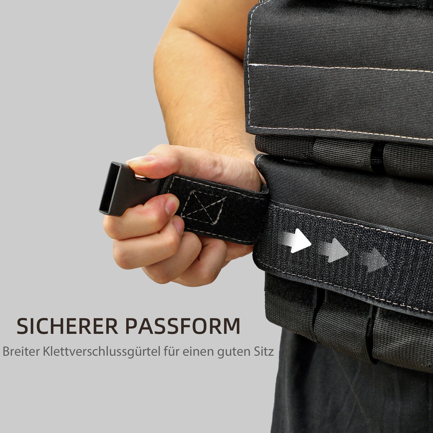 SPORTNOW 15 kg Anpassbare Gewichtsweste mit verstellbaren Gurten und reflektierenden Streifen, für Männer und Frauen