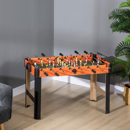 HOMCOM Tischkicker, Tischfußball-Set, 2 Bälle, rutschfeste Griffe, für Kinder und Erwachsene, Punkteanzeige, MDF, Metall, Bunt