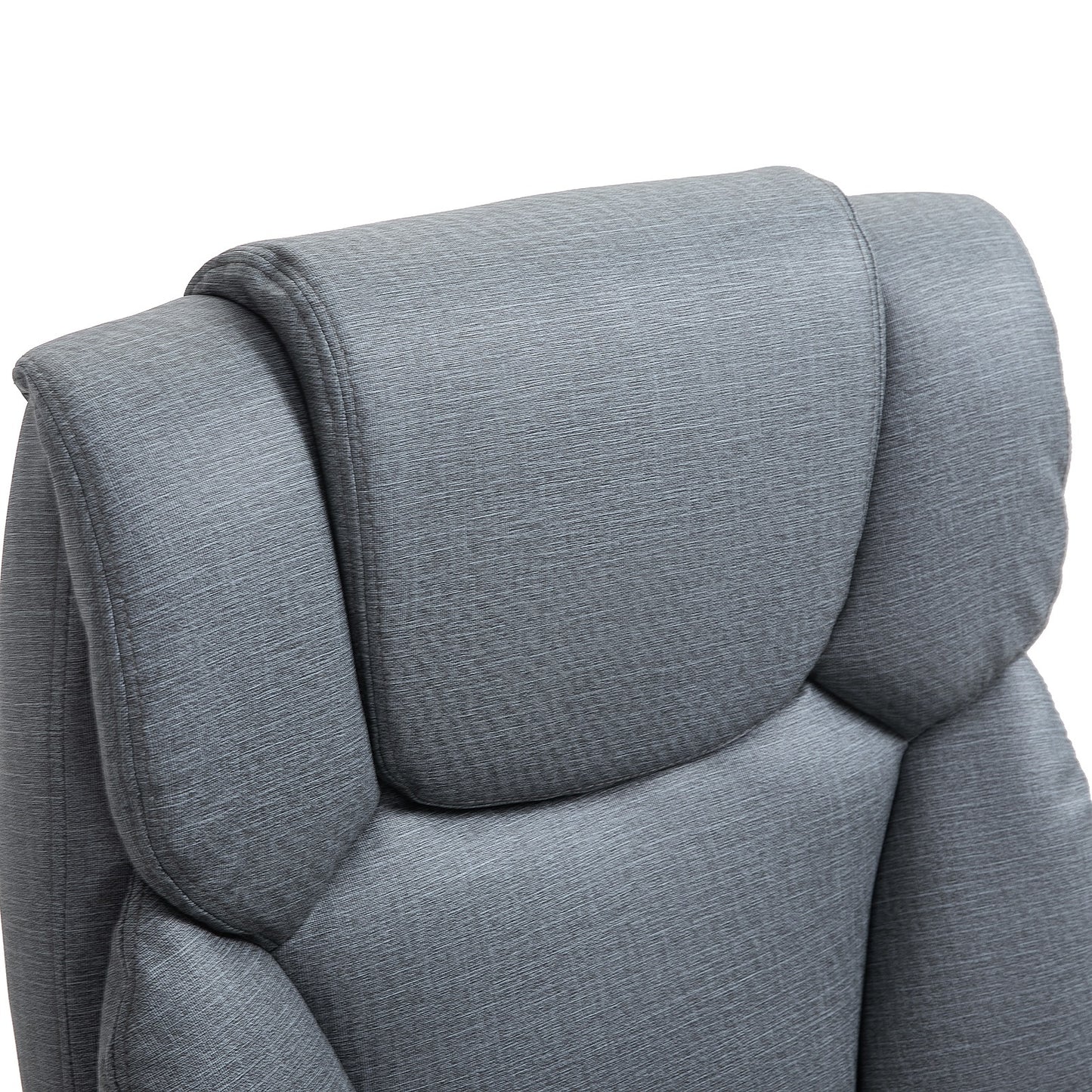 Vinsetto Bürostuhl Ergonomischer Chefsessel 360° Drehbar Computerstuhl höhenverstellbar mit Kopfstütze und gepolsterte Armlehnen mit Fußstütze Kunstleder 68 x 80 x 120–126 cm