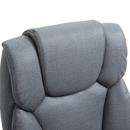 Vinsetto Bürostuhl Ergonomischer Chefsessel 360° Drehbar Computerstuhl höhenverstellbar mit Kopfstütze und gepolsterte Armlehnen mit Fußstütze Kunstleder 68 x 80 x 120–126 cm