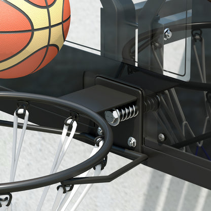 SPORTNOW Wandmontierter Basketballkorb, Reißfestes Netz, wetterbeständig, widerstandsfähig, für drinnen und draußen, Schwarz