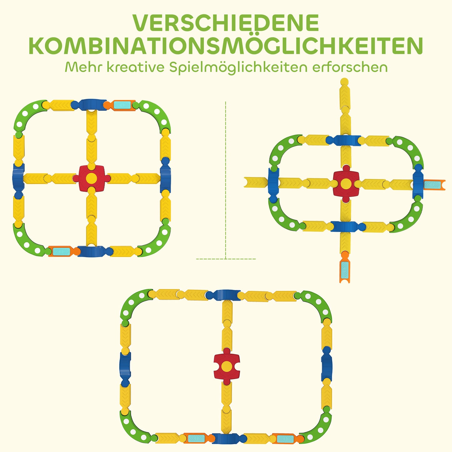 AIYAPLAY Balancebalken für Kinder, interaktives Gestell, rutschfest, Kunststoff, Bunt