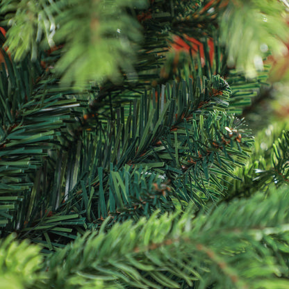 HOMCOM Künstlicher Weihnachtsbaum, realistisches Aussehen, flammhemmend, stabiler Metallfuß, 183 cm, Grün