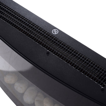 HOMCOM Elektrokamin mit Heizung, elektrischer Kamin mit 3D Flammeneffekt, 7 Flammenfarben, 900/1800 W, Wandkamin mit Timer, Dekokamin mit Fernbedienung, Schwarz, 65 cm