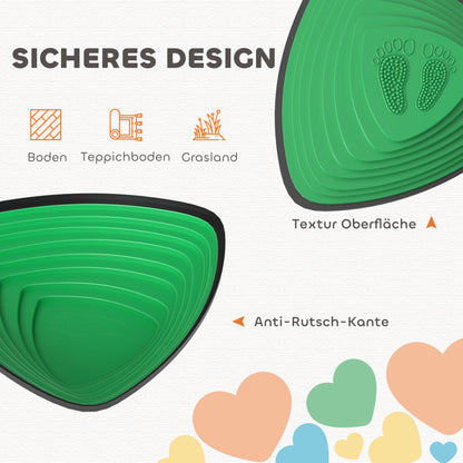 AIYAPLAY 6er-Set Trittsteine, rutschfestes Design, für drinnen & draußen, stapelbar, Bunt