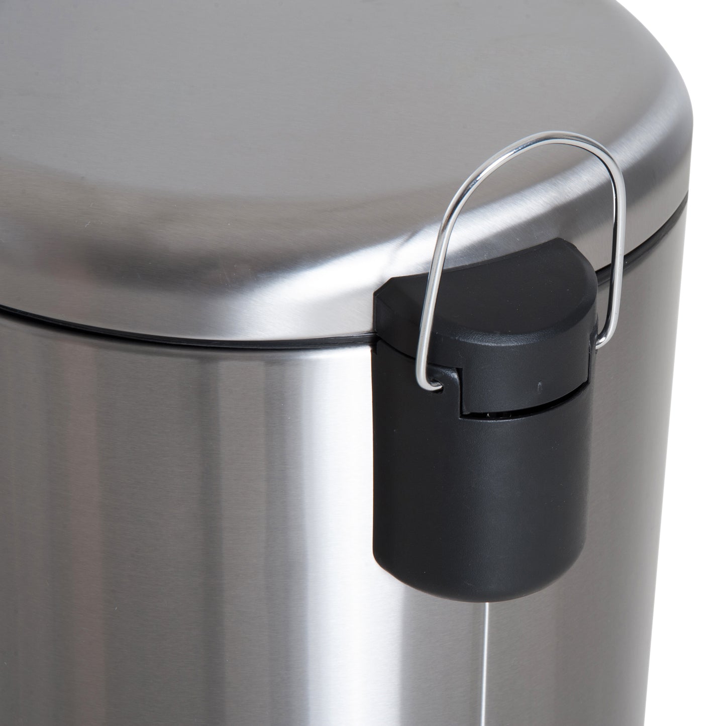 HOMCOM 30L Mülleimer Abfalleimer, Papierkorb, Treteimer mit Deckel, Fußpedal, Müllbehälter mit Inneneimer, Mülltrennung für Wohnzimmer, Büro, Rund