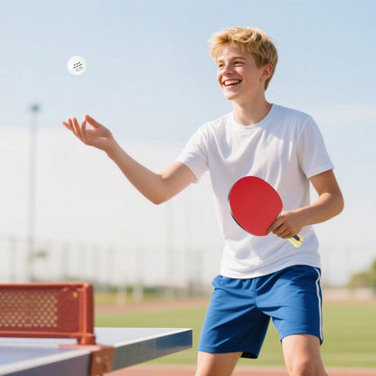 SPORTNOW Tischtennisschläger Tischtennis Set mit 4 Tischtennisschlägern, 8 Tischtennisbällen Tragetasche Für Drinnen & Draußen