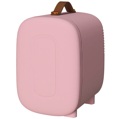 HOMCOM Mini Kühlschrank Kühlschrank Beauty Fridge, 4 L Fassungsvermögen, 20,3 x 26,3 x 28 cm, Rosa