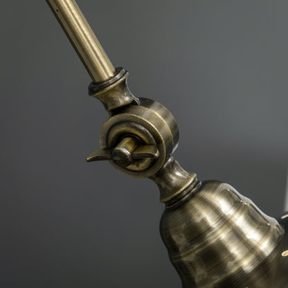 HOMCOM Stehleuchte im Vintage-Design, verstellbarer Winkel, Messing-Look, 42 cm x 25,5 cm x 152 cm, Bronze