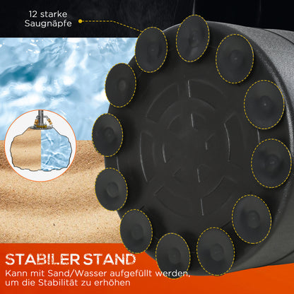 HOMCOM Boxsack freistehend 170cm Standboxsack mit Saugnapf-Basis Kickboxsack schwerer Boxing Trainer für Erwachsene Jugendliche Fitness Boxsack für Krafttraining Boxtraining MMA-Training