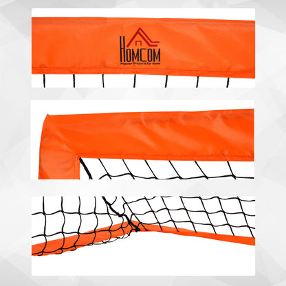 HOMCOM Fußballtor Set, leicht, einfache Montage, Tragetasche, Stahlrohre, 183x90x90 cm, Orange