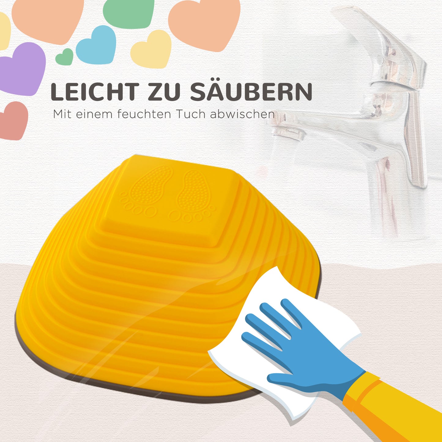 AIYAPLAY Balance-Trittsteine für Kinder, 11 Teile, Rutschfest, Hindernislauf-Steine, für Motorik-Förderung, Kunststoff, Bunt