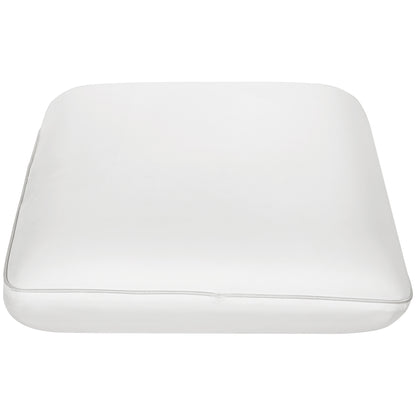HOMCOM Memory Schaum Kissen Kopfkissen, Nackenstützkissen mit abnehmbarem Bezug Ergonomische 60 x 40 cm, Cremeweiß