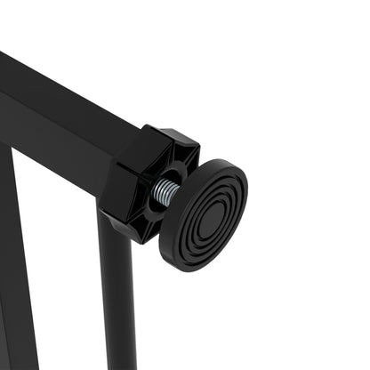 PawHut Türschutzgitter für Hunde, Absperrgitter, Schutzgitter für Haustiere, Metall, Kunststoff, 74-80 cm, Schwarz