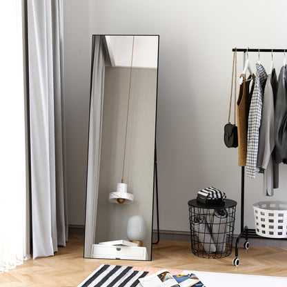 HOMCOM Großer Standspiegel, Wandspiegel, Ganzkörperspiegel, 161,5 cm, Silber