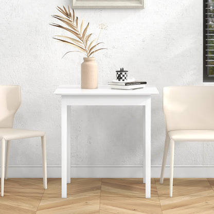 HOMCOM Küchentisch Esstisch Quadratischer Tisch, modern design, 75 cm x 75 cm x 76 cm, vit