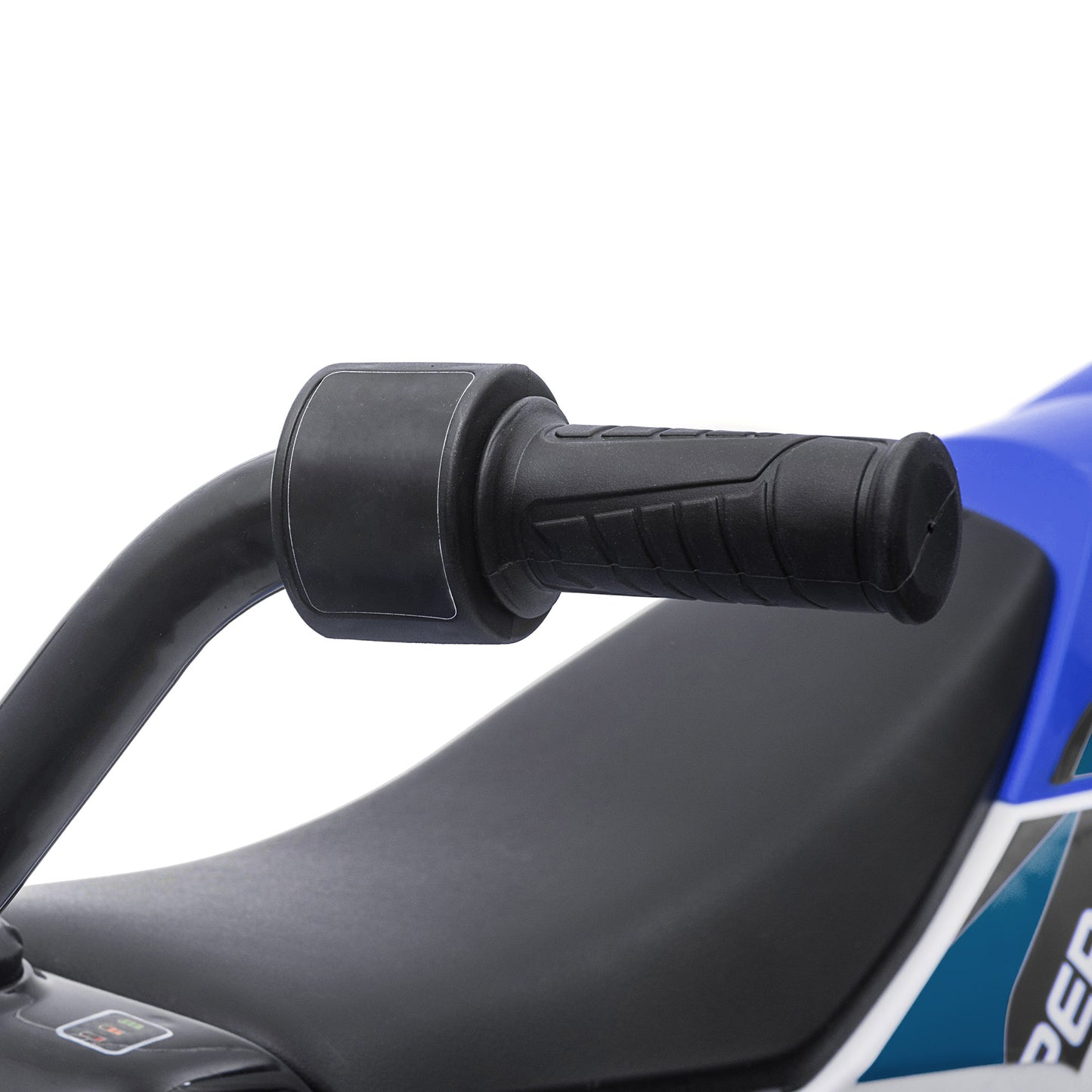 HOMCOM Kindermotorrad, Elektromotorrad, 45 Min Fahrzeit, mit Stützrädern, ab 3 Jahren, blau+weiß, 106,5 x 51,5 x 68cm
