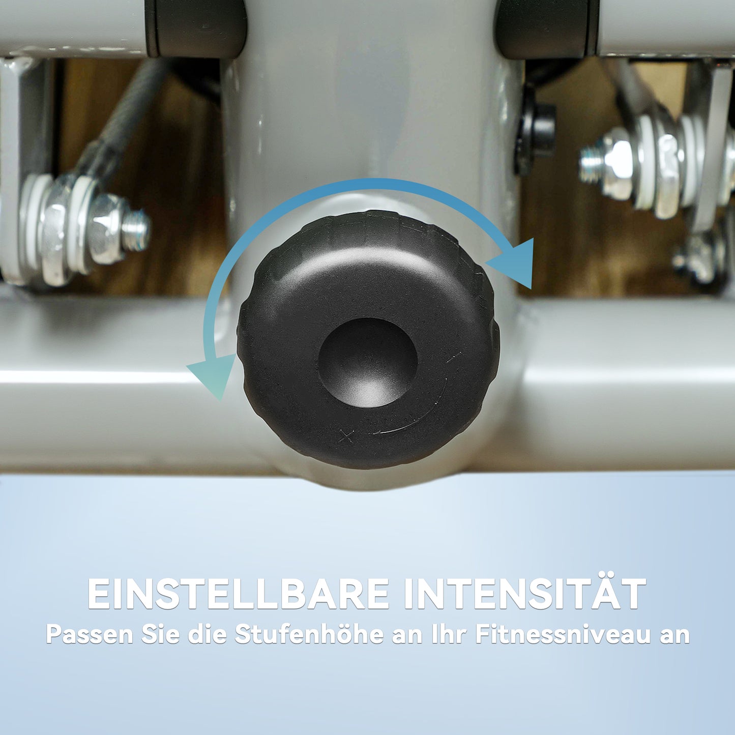 SPORTNOW 2 in 1 Mini-Stepper för Zuhause mit Power Ropes, LCD-Display Up-Down Swing Stepper 41 x 30,5 x 18,5 cm Grau