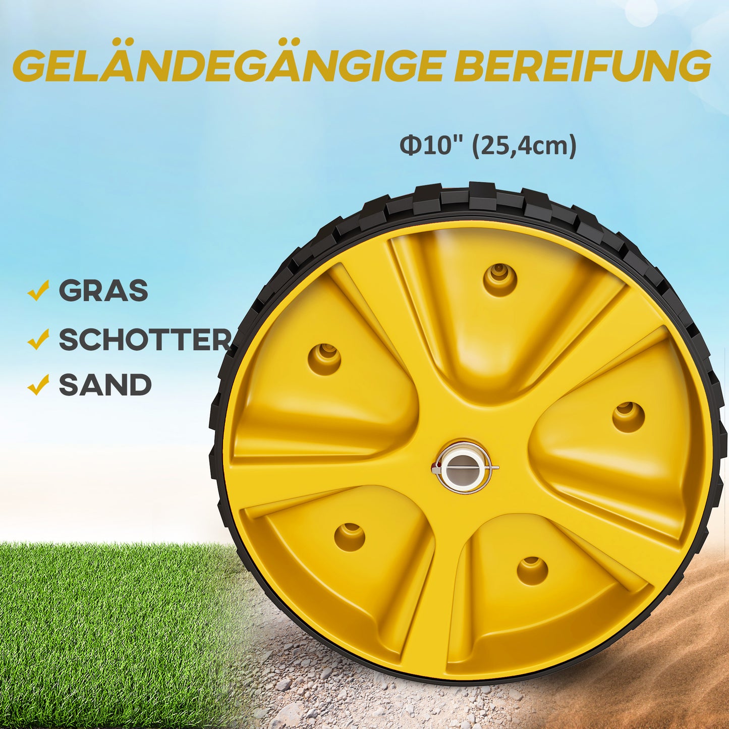 SPORTNOW Kajakwagen, Aluminium Transportkarre, 82x25,4x77,5 cm, Silber Gelb