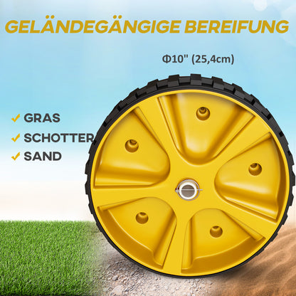 SPORTNOW Kajakwagen, Aluminium Transportkarre, 82x25,4x77,5 cm, Silber Gelb