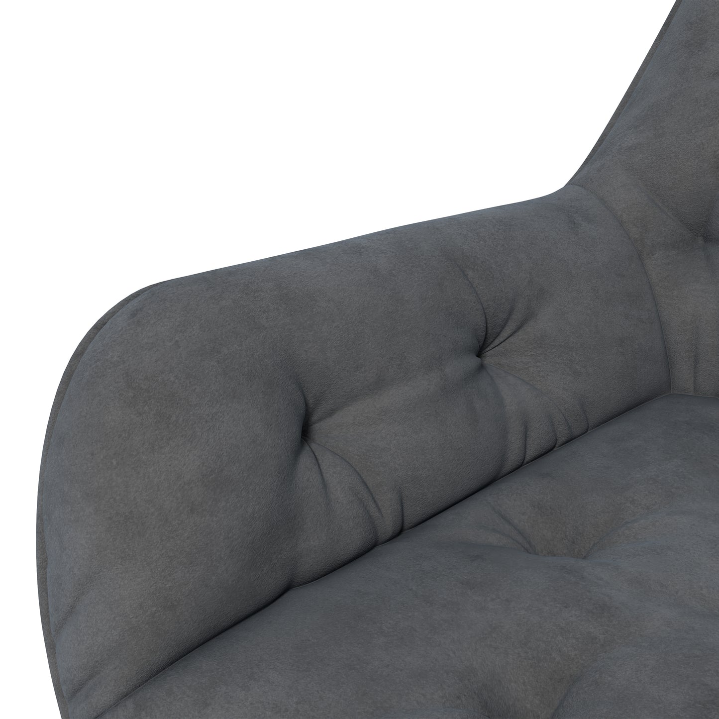 Vinsetto Bürostuhl Schreibtischstuhl Computerstuhl, höhenverstellbar, Samt-Optik, Grau