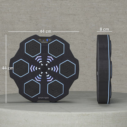 SPORTNOW Musikboxmaschine, Bluetooth-Boxgerät, Wandmontage, 9 Geschwindigkeiten und Modi, LED-Lichter, Schwarz