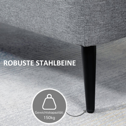 HOMCOM Sitzbank، Sitztruhe، Polsterbank، Leinenoptik، مكرر 150 كجم، 101x38,5x44,5 سم، غراو