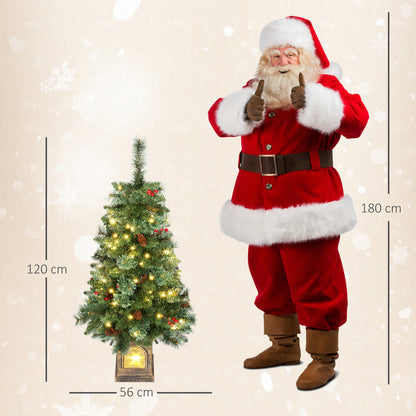HOMCOM Künstlicher Weihnachtsbaum 120 سم Tannenbaum künstlich mit 100 LED Beleuchtung، 8 Modi، 214 Spitzen