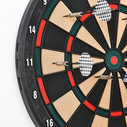 HOMCOM Elektronische Dartscheibe automatische Wertung Dartboard Dart-set mit 6 Darts 30 Dartköpfe 26 Spiele und 185 Trefferoptionen für 8 Spieler Soundeffekte Schwarz 44 x 39,5 x 2,2 cm