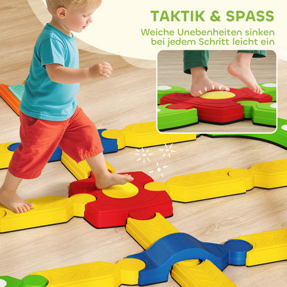 AIYAPLAY Balancebalken für Kinder, interaktives Gestell, rutschfest, Kunststoff, Bunt