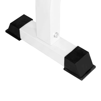 HOMCOM Hantelbank, Flachbank, Fitnessbank, Multifunktion Trainingsbank für zuhause Krafttraining, Stahl, Schwarz, 112x 62 x 43 cm