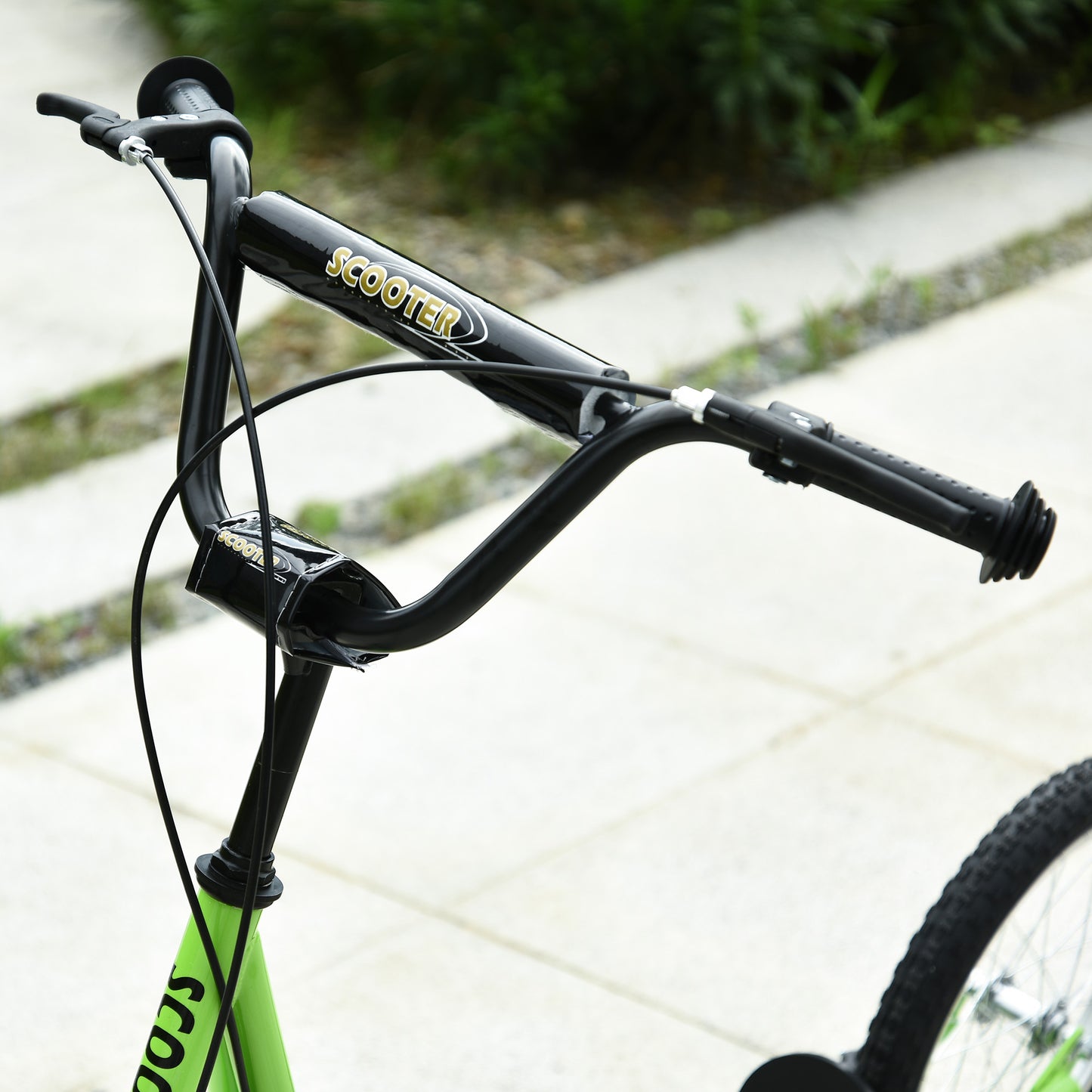 HOMCOM Kinderroller Scooter Tretroller Cityroller Kickscooter Roller Kinder Kickboard mit Luftreifen und Handbremse Scooter Kinder ab 5 Jahre 16 Zoll Grün 139 x 58 x 90-96 cm