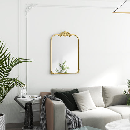 HOMCOM Wandspiegel, stilvoll, 60x3x87cm, Goldton