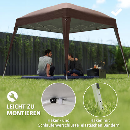 Outsunny Pavillon-Ersatzdach, Ersatzplane für 3 x 3 m Gartenpavillon, Gartenzeltdach-Ersatz, UPF50+, Oxford-Stoff, Kaffee