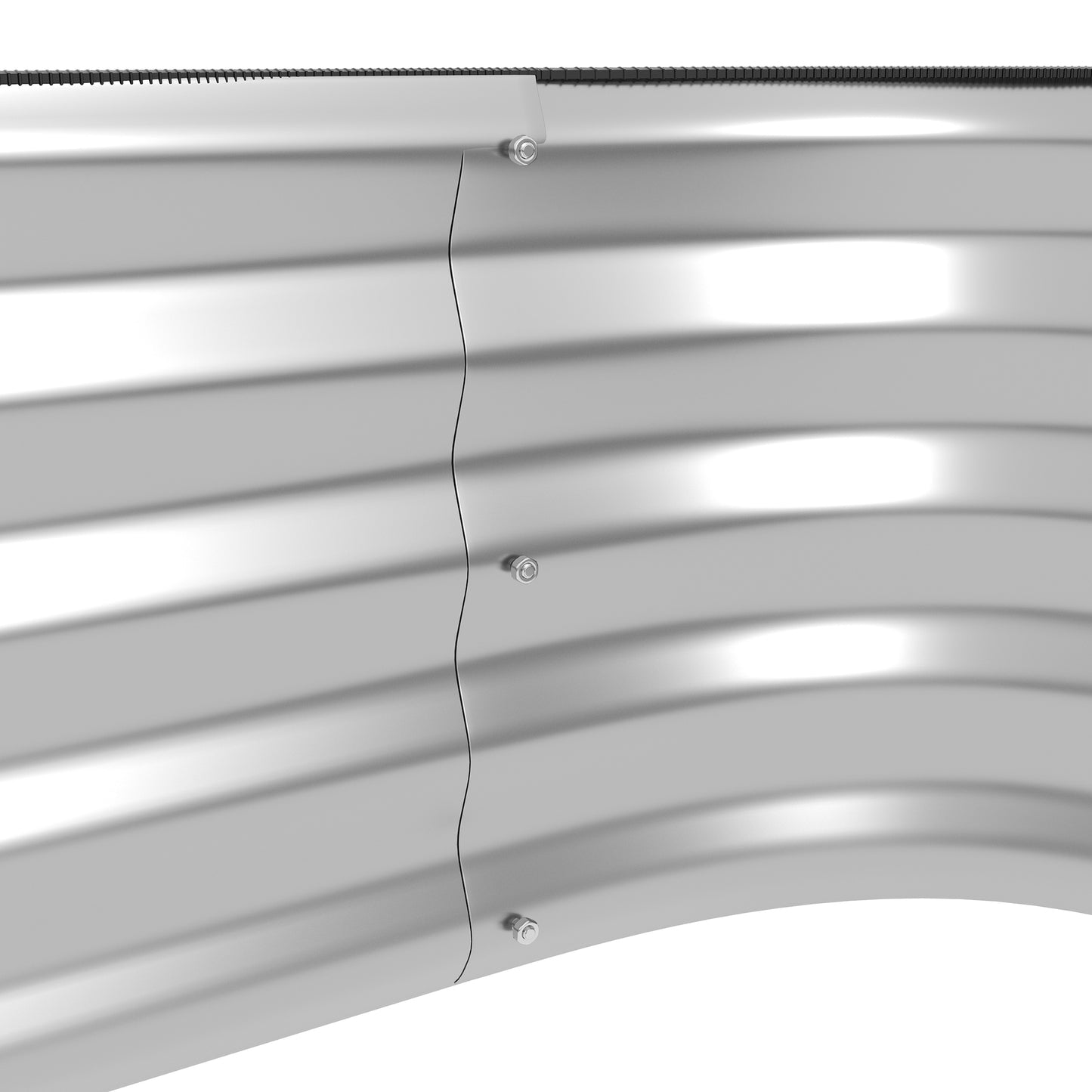 Outsunny Hochbeet aus Metall, 2 Etagen, witterungsfest, offener Boden, 120 x 90 x 30cm, Farbe: Silber