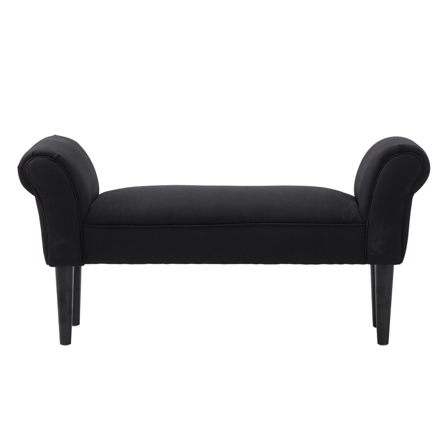 HOMCOM Sitzbank, Bettbank, zeitloses Design, weiche Polsterung, bis 130 kg, schwarz, 102 x 36 x 51 cm