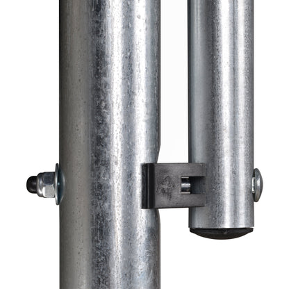 HOMCOM Trampolin mit Sicherheitsnetz Gartentrampolin für Innen- und Außenbereich Fitnesstrampolin für Jugendliche und Erwachsene Stahl Blau+Schwarz bis 113,6 kg Ø305 x 248H cm