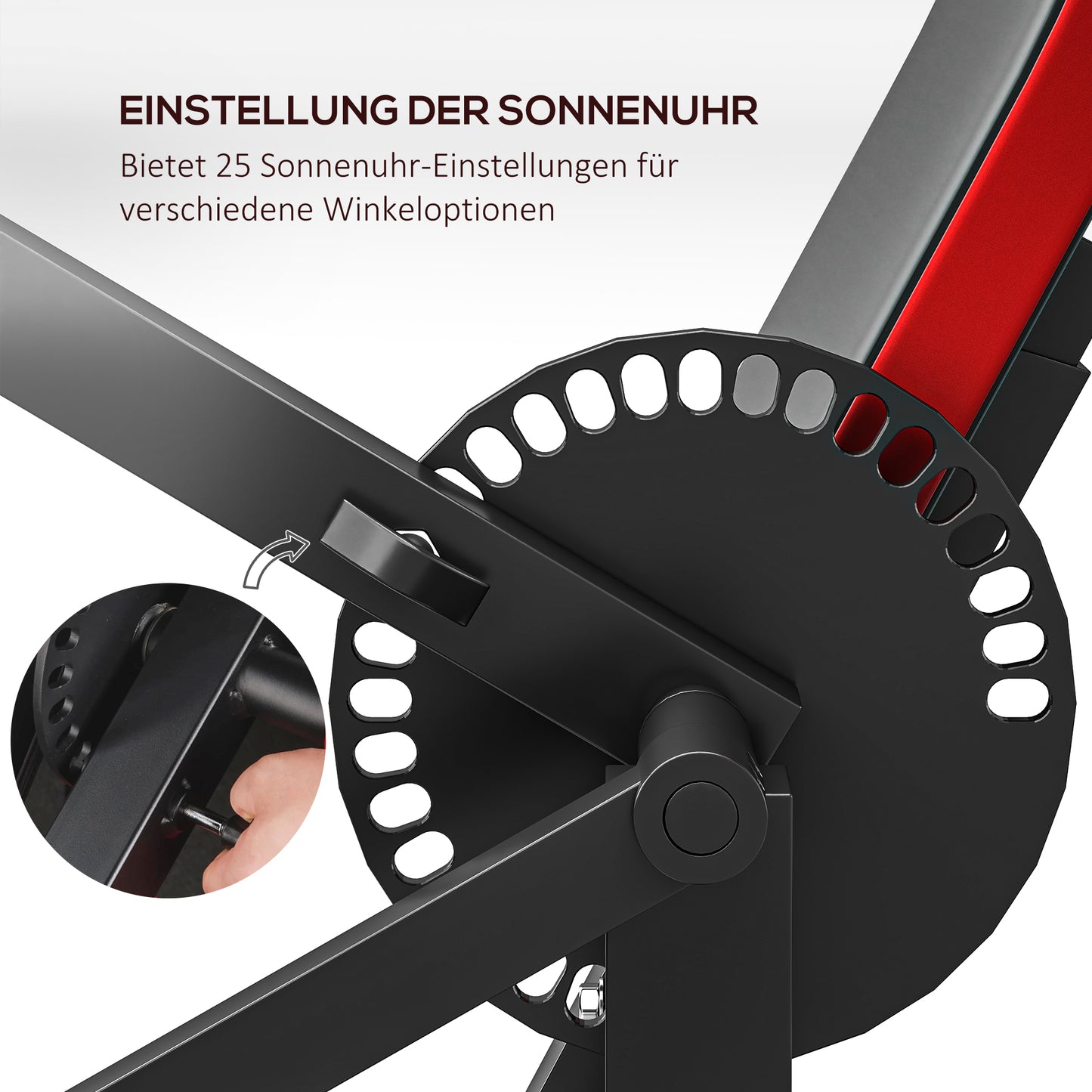 SPORTNOW Curlbank & Trizeps-Extension, 5 Sitzverstellungen, 25 Winkel, Stahl & Kunstleder, Schwarz