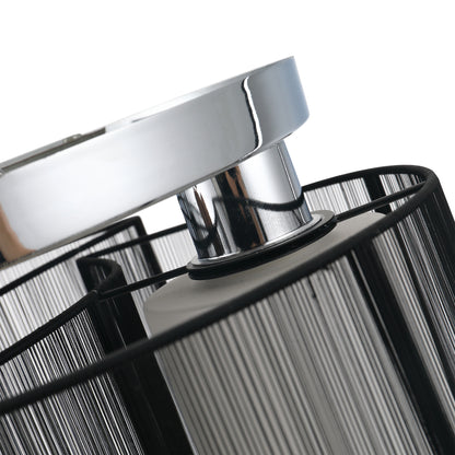 HOMCOM Deckenlampe Deckenleuchte 2-Flammig E27 Badlampe Modern Küchenlampe Lampe für Schlafzimmer, Badezimmer, Küche, Wohnzimmer Weiß Ø47,5 x 33 cm (Ohne Glühbirnen)