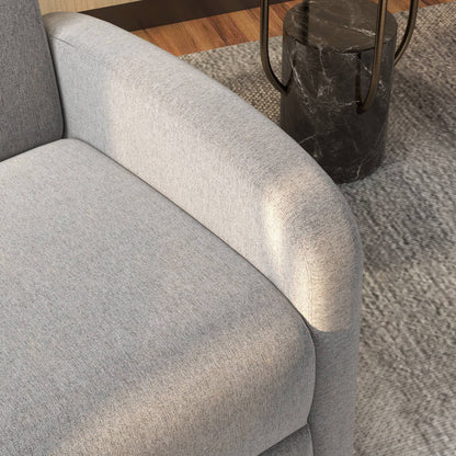 HOMCOM Relaxsessel Fernsehsessel, ausklappbare Fußstütze, neigbar bis zu 160°, 64 x 86 x 102 cm, Grau