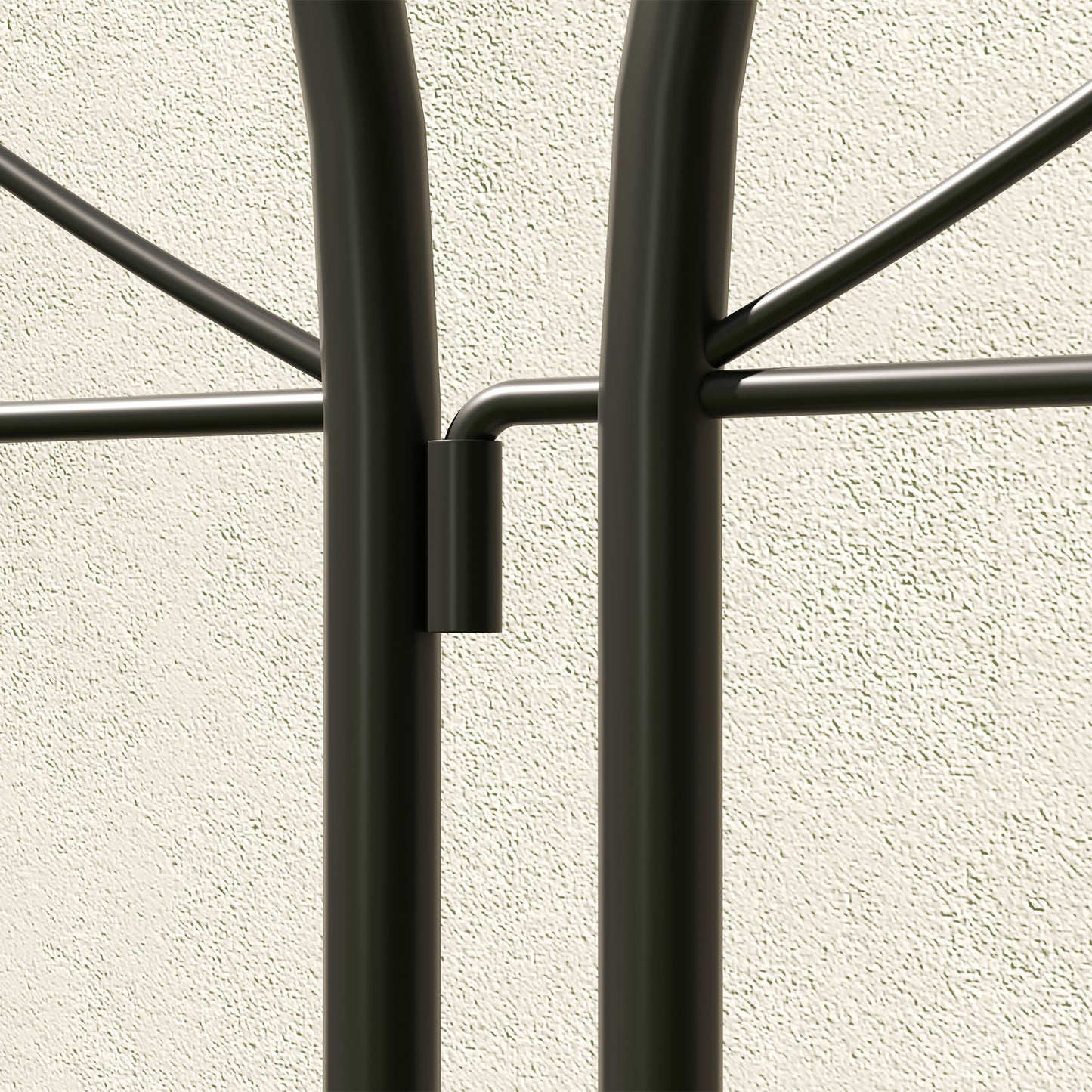 Outsunny Rankgitter Metall 2er Set zum Stecken rostfrei Rankhilfe für Kletterpflanzen 50x150 cm Schwarz