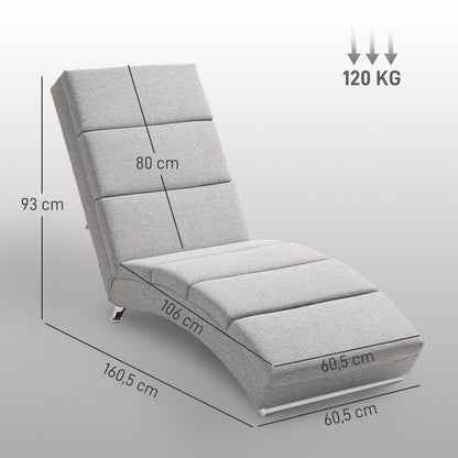 HOMCOM Polstersessel mit Rückenlehne, Relaxsessel mit Stahlbeinen & dicker Polsterung, für Wohnzimmer, Schlafzimmer, Hellgrau