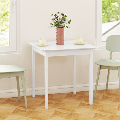 HOMCOM Küchentisch Esstisch Quadratischer Tisch, modern design, 75 cm x 75 cm x 76 cm, vit