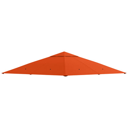 Outsunny Ersatzdach für Gartenpavillon, Polyester, 2,98 x 2,95 m, Orange